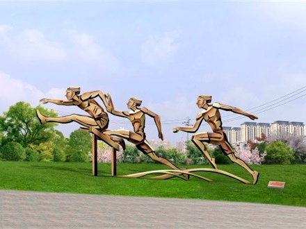 体育公园体育运动元素项目人物雕塑设计制作—田径运动雕塑