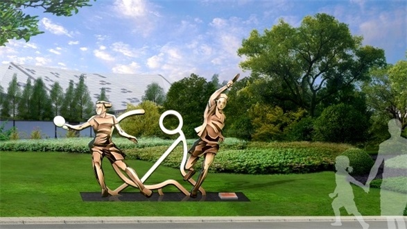体育公园体育运动元素项目人物雕塑设计制作—乒乓球雕塑
