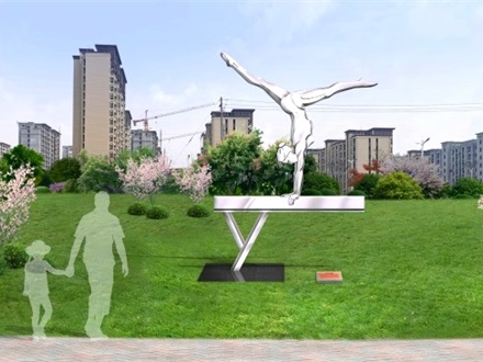体育公园体育运动元素项目人物雕塑设计制作—体操雕塑