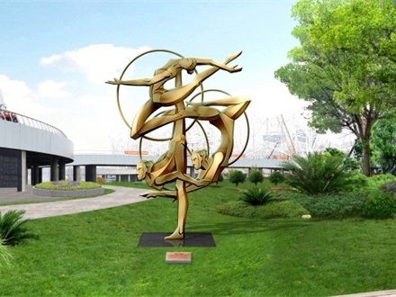 体育公园体育运动元素项目人物雕塑设计制作—艺术体操雕塑