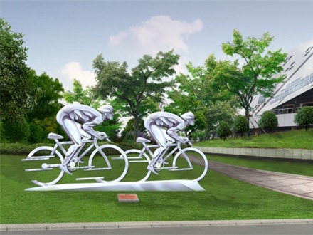 体育公园体育运动元素项目人物雕塑设计制作—自行车雕塑